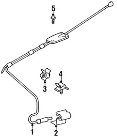 Foto de Mstil de Antena de Radio Original para Toyota RAV4 1996 1997 1998 1999 2000 Marca TOYOTA Nmero de Parte 8630042040