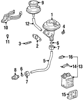 Foto de Manguera de retroalimentacin de presin EGR Original para Toyota RAV4 1996 1997 Marca TOYOTA Nmero de Parte 2561174050