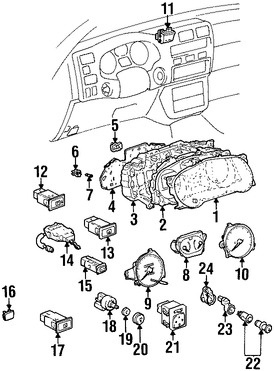 Foto de Lente de Panel de Instrumentos Original para Toyota RAV4 1996 1997 Marca TOYOTA Nmero de Parte 8313842010