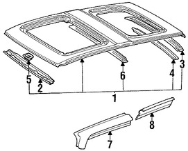 Foto de Panel de Techo Original para Toyota RAV4 1996 1997 Marca TOYOTA Nmero de Parte 6310142021