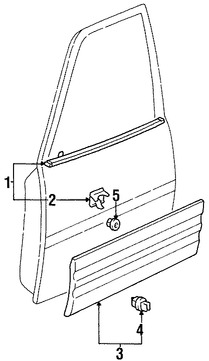 Foto de Moldura de Puerta Original para Toyota RAV4 1996 1997 1998 1999 Marca TOYOTA Nmero de Parte 7507242902