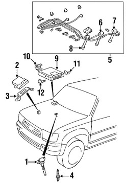 Foto de Cable de Bujia Original para Toyota 4Runner Marca TOYOTA Nmero de Parte 9091915419