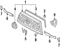 Foto de Emblema de la rejilla / parrilla Original para Toyota 4Runner 2006 2007 2008 2009 Marca TOYOTA Nmero de Parte 7530135040