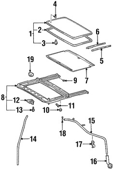 Foto de Interruptor del Techo Corredizo Original para Toyota 4Runner Marca TOYOTA Nmero de Parte 84862AA030E0