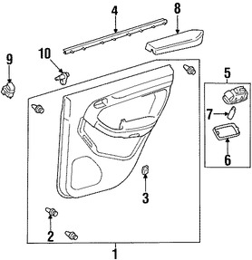 Foto de Apoyabrazos Original para Toyota 4Runner Marca TOYOTA Nmero de Parte 7426035201B0