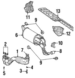 Foto de Tubo de Escape Intermedio Original para Toyota MR2 Spyder 2000 2001 2002 2003 2004 2005 Marca TOYOTA Nmero de Parte 1741022132