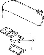 Foto de Parasol / Visera Original para Toyota MR2 Spyder 2000 2001 2002 2004 2005 Marca TOYOTA Nmero de Parte 7431017440C0