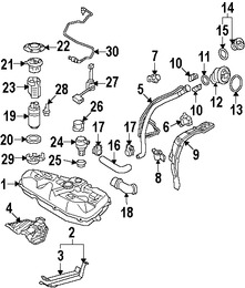 Foto de Regulador de Presin de Inyeccin Original para Scion Toyota Marca TOYOTA Nmero de Parte 2328022010