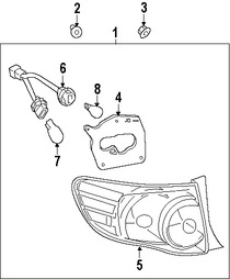 Foto de Bombilla de luz trasera Original para Toyota Camry Toyota Tundra Toyota Corolla Marca TOYOTA Nmero de Parte 9008498036