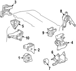 Foto de Soporte de Montura del motor Original para Toyota Corolla 2014 2015 2016 Marca TOYOTA Nmero de Parte 123110T370