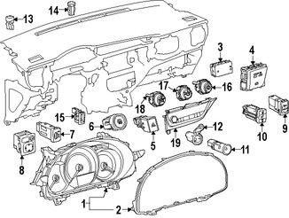 Foto de Indicador de estado del sistema del Air Bag Original para Toyota Corolla 2014 2015 2016 Marca TOYOTA Nmero de Parte 8395002210