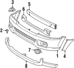 Foto de Barra de impacto de parachoque Original para Toyota Sequoia 2001 2002 Marca TOYOTA Nmero de Parte 520210C020