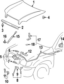 Foto de Panel de Cap Original para Toyota Sequoia Toyota Tundra Marca TOYOTA Nmero de Parte 533010C021