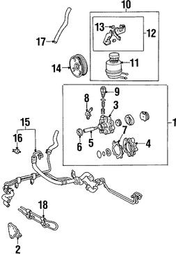 Foto de Enfriador Direccin Asistida Original para Toyota Sequoia Toyota Tundra Marca TOYOTA Nmero de Parte 444200C011