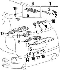 Foto de Motor Limpiaparabrisas Vidrio Trasero Original para Toyota Matrix 2003 2004 2005 2006 2007 2008 Marca TOYOTA Nmero de Parte 8513012840