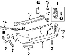 Foto de Tuerca de cubierta de parachoques Original para Toyota RAV4 Marca TOYOTA Nmero de Parte 521540R010