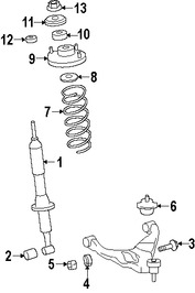 Foto de Defensa del Brazo de Control de Suspensin Original para Toyota FJ Cruiser Marca TOYOTA Nmero de Parte 4830460120