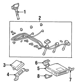 Foto de Mdulo de Control del Encendido Original para Lexus ES300 1996 Toyota Tacoma 1995 1996 Toyota Camry 1996 Toyota T100 1995 1996 Marca TOYOTA Nmero de Parte 8962135011