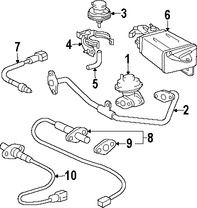 Foto de Manguera de retroalimentacin de presin EGR Original para Toyota Tacoma Toyota 4Runner Toyota T100 Marca TOYOTA Nmero de Parte 2561175021