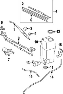 Foto de Adaptador Escobilla Limpiaparabrisa Original para Toyota Tacoma Toyota Solara Marca TOYOTA Nmero de Parte 8522406010