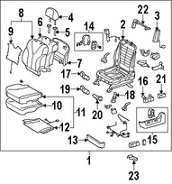 Foto de Almohadilla Calentadora de Asiento Original para Toyota Camry 2008 2009 2010 2011 2007 Marca TOYOTA Nmero de Parte 8753006031