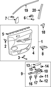 Foto de Apoyabrazos Original para Toyota Sienna 2006 2007 2008 2009 2010 Marca TOYOTA Nmero de Parte 74230AE023E0