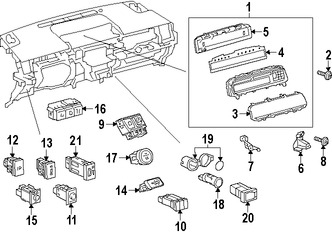 Foto de Interruptor de Luz de Emergencia Original para Toyota Prius V 2012 2013 2014 2015 2016 Marca TOYOTA Nmero de Parte 8433047070