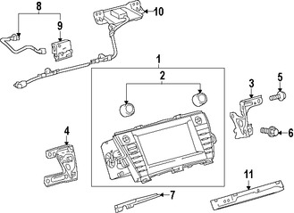 Foto de Unidad de Control de Radio Original para Toyota Prius V Toyota 4Runner Toyota Prius Toyota Marca TOYOTA Nmero de Parte 8618035050