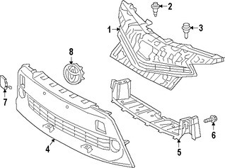 Foto de Rejilla / Parrilla / Mascarilla Original para Toyota Prius V 2015 2016 2017 Marca TOYOTA Nmero de Parte 5311247210