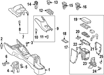 Foto de Consola de Apoyabrazos Original para Toyota Prius C 2015 2016 2017 Marca TOYOTA Nmero de Parte 5891452040C0