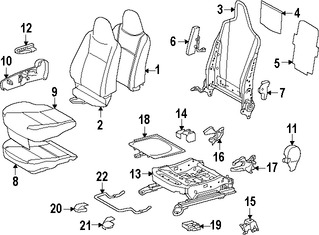 Foto de Cubierta de Asiento Original para Toyota Prius C 2012 2013 2014 2015 2016 2017 Marca TOYOTA Nmero de Parte 7107152N90B1