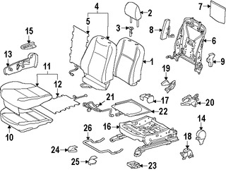 Foto de Cojin de Asiento Original para Toyota Prius C 2015 2016 2017 Marca TOYOTA Nmero de Parte 7151152671