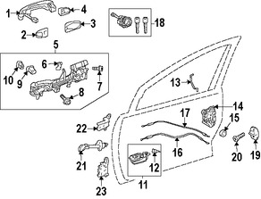 Foto de Cable de Cerrojo de Puerta Original para Toyota Prius C Marca TOYOTA Nmero de Parte 6975052130