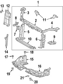 Foto de Barra sujecin soporte del radiador Original para Scion xA Scion xB Toyota Echo Marca TOYOTA Nmero de Parte 5321852010