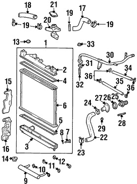 Foto de Manguera de Refrigerante Original para Toyota Echo Scion xA Scion xB Marca TOYOTA Nmero de Parte 9955510185