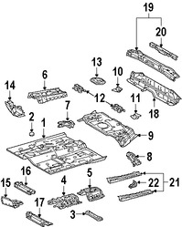 Foto de Bandeja de Piso Original para Toyota Echo Scion xA Marca TOYOTA Nmero de Parte 5811152906