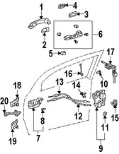 Foto de Manija interior de puerta Original para Toyota Tacoma Toyota Matrix Scion xA Marca TOYOTA Nmero de Parte 6920602100B1