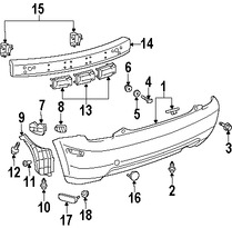 Foto de Soporte de cubierta de parachoques Original para Scion xA Toyota Echo Toyota Yaris Marca TOYOTA Nmero de Parte 5248352020