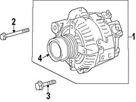 Foto de Polea del Alternador Original para Toyota RAV4 Toyota Camry Toyota Matrix Toyota Solara Toyota Corolla Scion xB Marca TOYOTA Nmero de Parte 274150W041