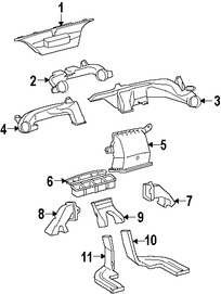 Foto de Ducto de Aire del Panel de Instrumentos Original para Toyota Scion Marca TOYOTA Nmero de Parte 8721112350