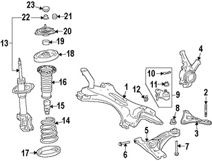 Foto de Defensa de Puntal de Amortiguador Original para Toyota Corolla Scion tC Marca TOYOTA Nmero de Parte 4833112210