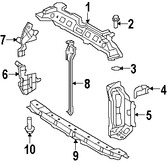 Foto de Barra sujecin soporte del radiador Original para Toyota Yaris Scion xD Marca TOYOTA Nmero de Parte 5320552090