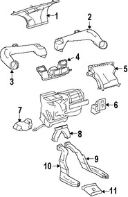 Foto de Ducto de Aire del Panel de Instrumentos Original para Toyota Yaris Toyota Prius C   Scion xD Marca TOYOTA Nmero de Parte 8721352070