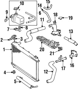 Foto de Manguera Bypass de refrigerante Original para Lexus ES300 Toyota Camry Toyota Solara Toyota Sienna Marca TOYOTA Nmero de Parte 1626720010