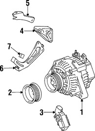 Foto de Polea del Alternador Original para Toyota Avalon Toyota Camry Toyota Sienna Toyota Solara Lexus ES300 Marca TOYOTA Nmero de Parte 2741120020