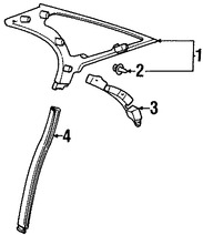 Foto de Clip de Panel de Moldura Pilar B Original para Lexus Scion Toyota Marca TOYOTA Nmero de Parte 9046710167