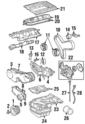 Foto de Tensor de Correa del Tiempo Original para Toyota Avalon Toyota Solara Toyota Sienna Toyota Camry Lexus RX300 Marca TOYOTA Nmero de Parte 1354020021