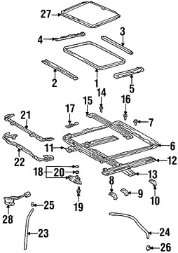 Foto de Interruptor del Techo Corredizo Original para Toyota Solara Lexus RX300 Marca TOYOTA Nmero de Parte 84862AA010B1