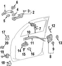 Foto de Conjunto de pestillo de puerta Original para Lexus Toyota Scion Marca TOYOTA Nmero de Parte 6903033261