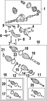 Foto de Kit Junta Homocinetica Original para Lexus RX330 Lexus RX350 Toyota Highlander Marca TOYOTA Nmero de Parte 4236021010